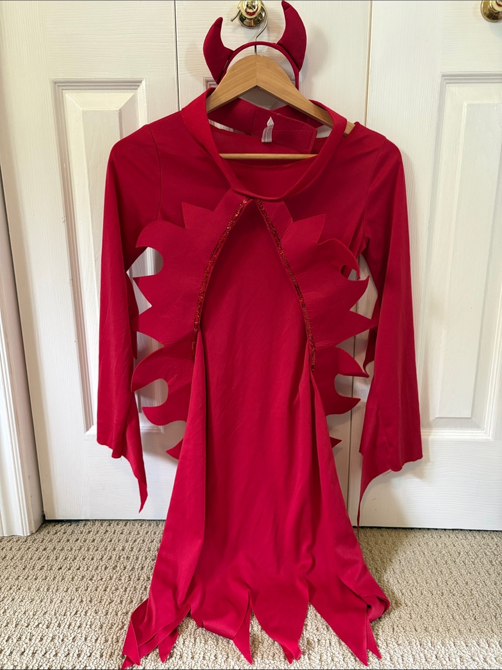 Red Devil Costume Dress with Headband